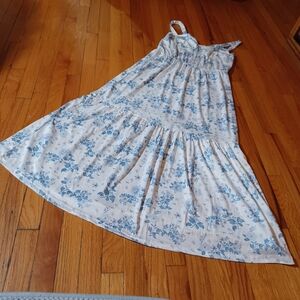 Floral Blue and White Junior Or Kids Lounge SundressDress See Description Measur